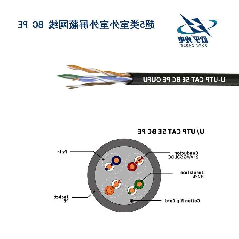 淄博市U/UTP超5类4对非屏蔽室外电缆(23AWG)